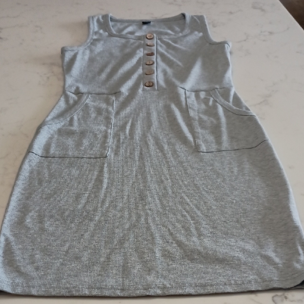 Women's Ribbed Tank Dress - Picture 1 of 8